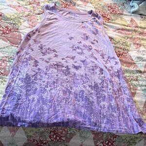 Torrid Lavender Butterfly Tank Top Size 4 (4X) (Like new!)
